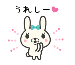Girly rabbit sticker #7454937