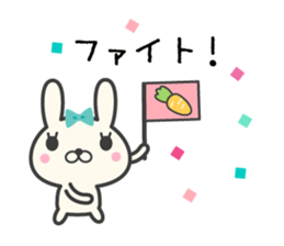 Girly rabbit sticker #7454943