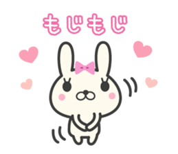Girly rabbit sticker #7454948