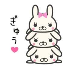 Girly rabbit sticker #7454950