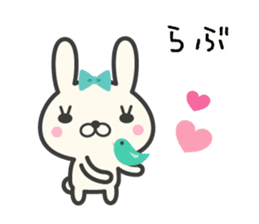 Girly rabbit sticker #7454953