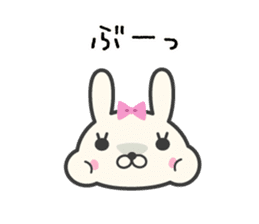 Girly rabbit sticker #7454956