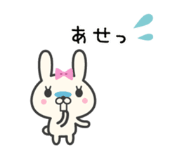 Girly rabbit sticker #7454962