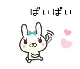 Girly rabbit sticker #7454971