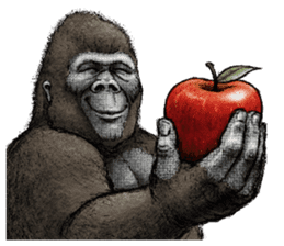 Gorilla gorilla sticker #7457064