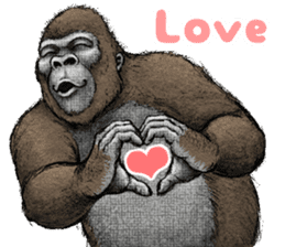 Gorilla gorilla sticker #7457070