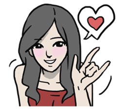 AsB - Comic Girl / Two Step Of Horror sticker #7457332