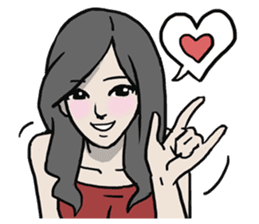 AsB - Comic Girl / Two Step Of Horror sticker #7457332