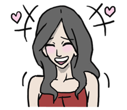 AsB - Comic Girl / Two Step Of Horror sticker #7457333