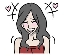 AsB - Comic Girl / Two Step Of Horror sticker #7457333