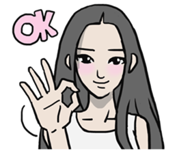 AsB - Comic Girl / Two Step Of Horror sticker #7457334