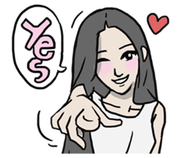 AsB - Comic Girl / Two Step Of Horror sticker #7457335