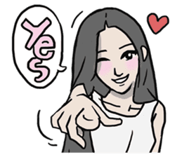 AsB - Comic Girl / Two Step Of Horror sticker #7457335