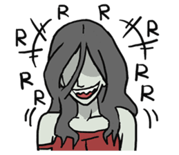 AsB - Comic Girl / Two Step Of Horror sticker #7457337