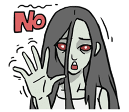 AsB - Comic Girl / Two Step Of Horror sticker #7457338