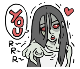 AsB - Comic Girl / Two Step Of Horror sticker #7457339