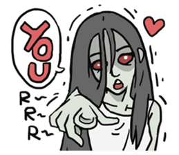 AsB - Comic Girl / Two Step Of Horror sticker #7457339