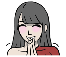 AsB - Comic Girl / Two Step Of Horror sticker #7457342