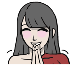 AsB - Comic Girl / Two Step Of Horror sticker #7457342