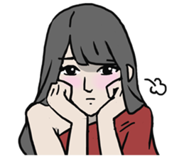 AsB - Comic Girl / Two Step Of Horror sticker #7457343