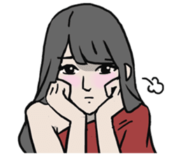 AsB - Comic Girl / Two Step Of Horror sticker #7457343