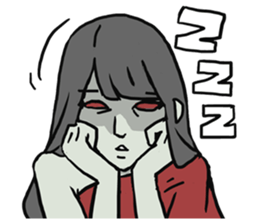 AsB - Comic Girl / Two Step Of Horror sticker #7457347