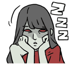 AsB - Comic Girl / Two Step Of Horror sticker #7457347