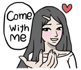 AsB - Comic Girl / Two Step Of Horror sticker #7457348