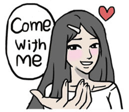 AsB - Comic Girl / Two Step Of Horror sticker #7457348