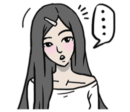 AsB - Comic Girl / Two Step Of Horror sticker #7457349