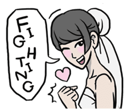 AsB - Comic Girl / Two Step Of Horror sticker #7457350