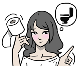 AsB - Comic Girl / Two Step Of Horror sticker #7457351