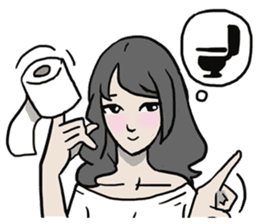 AsB - Comic Girl / Two Step Of Horror sticker #7457351