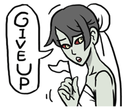 AsB - Comic Girl / Two Step Of Horror sticker #7457354