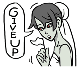 AsB - Comic Girl / Two Step Of Horror sticker #7457354