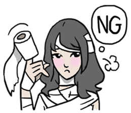 AsB - Comic Girl / Two Step Of Horror sticker #7457355