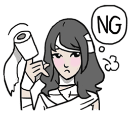 AsB - Comic Girl / Two Step Of Horror sticker #7457355