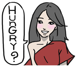 AsB - Comic Girl / Two Step Of Horror sticker #7457358