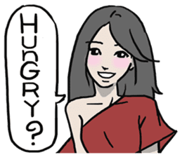 AsB - Comic Girl / Two Step Of Horror sticker #7457358