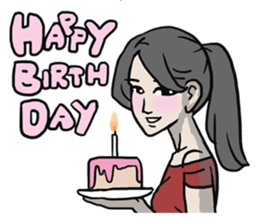 AsB - Comic Girl / Two Step Of Horror sticker #7457359