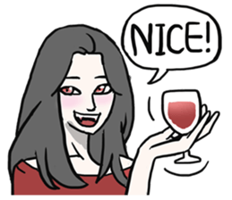 AsB - Comic Girl / Two Step Of Horror sticker #7457361