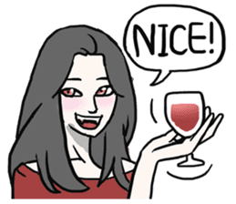 AsB - Comic Girl / Two Step Of Horror sticker #7457361