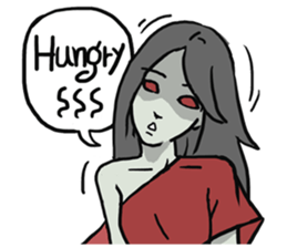 AsB - Comic Girl / Two Step Of Horror sticker #7457362