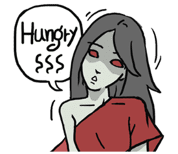 AsB - Comic Girl / Two Step Of Horror sticker #7457362