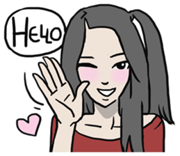 AsB - Comic Girl / Two Step Of Horror sticker #7457364