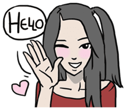 AsB - Comic Girl / Two Step Of Horror sticker #7457364