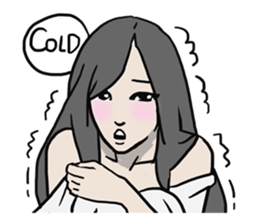 AsB - Comic Girl / Two Step Of Horror sticker #7457366