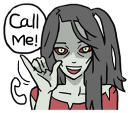 AsB - Comic Girl / Two Step Of Horror sticker #7457368