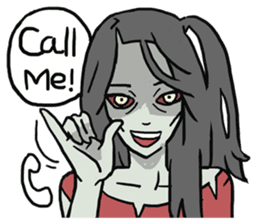 AsB - Comic Girl / Two Step Of Horror sticker #7457368