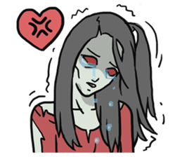 AsB - Comic Girl / Two Step Of Horror sticker #7457369